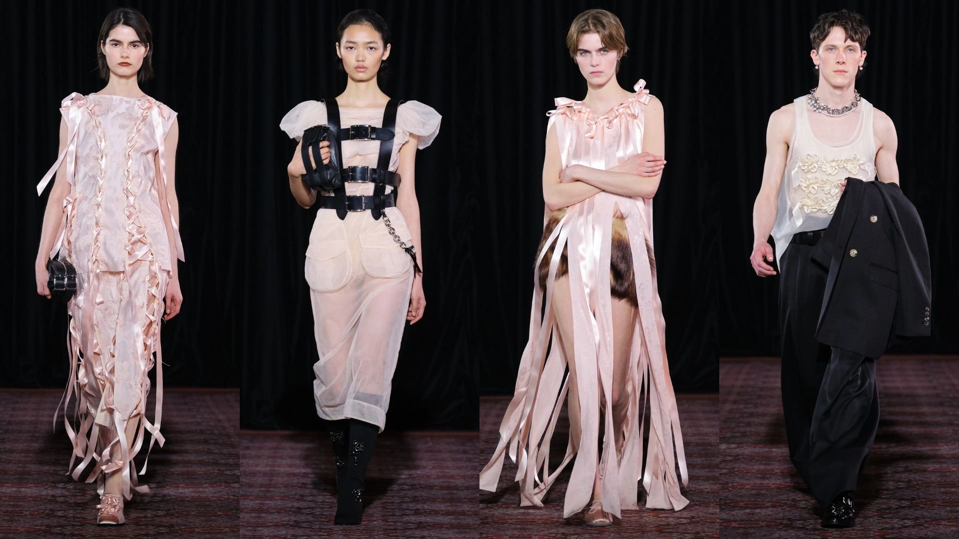 Hinh anh Trào lưu “mong manh” trỗi dậy: voan chiffon mỏng tang, ren rách, lụa nhàu nát 1