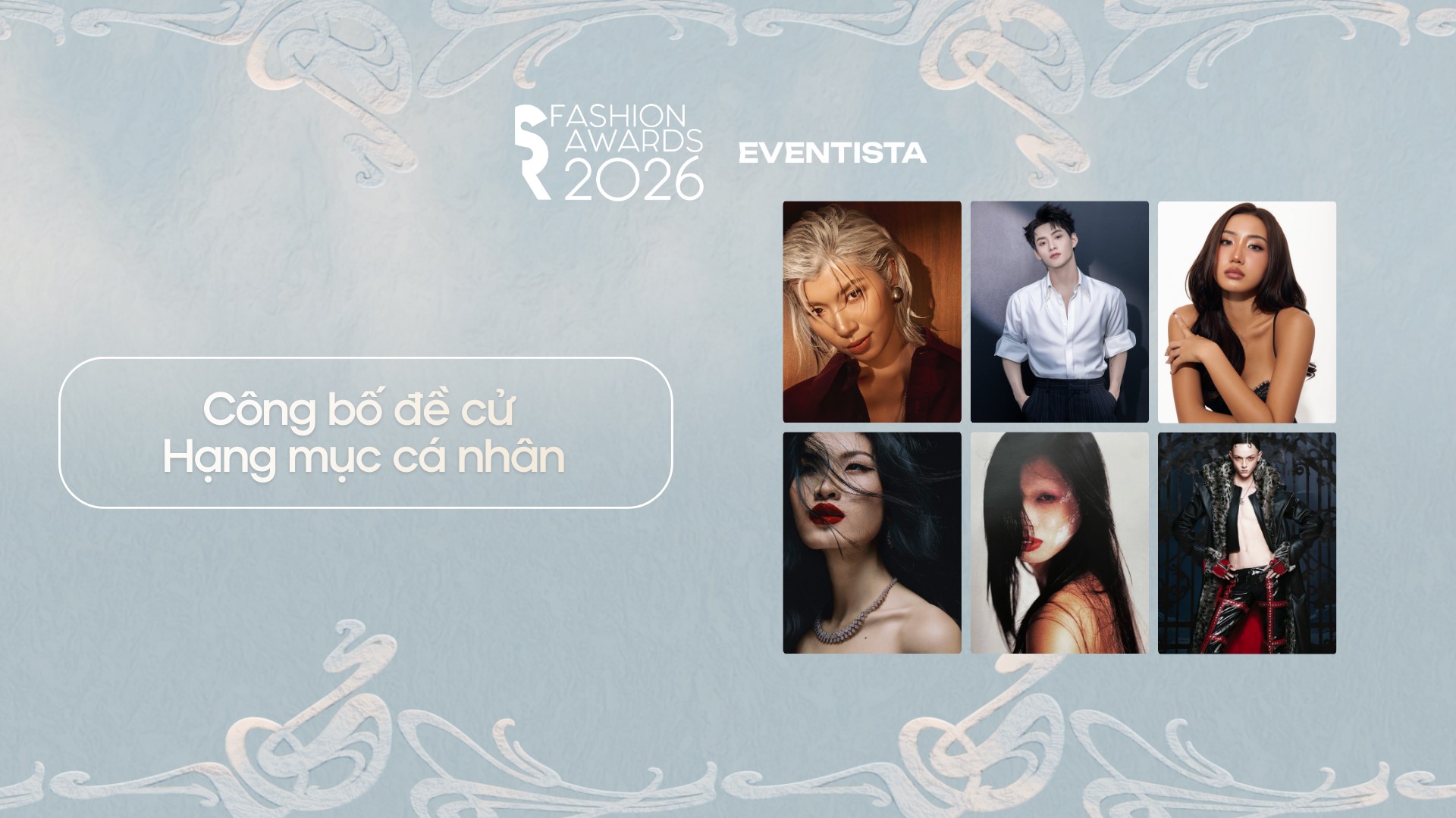 [SR Fashion Awards 2026] Công bố đề cử Hạng mục cá nhân