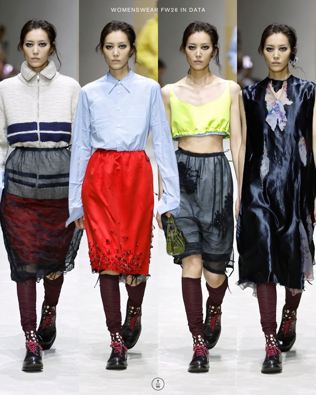 Hinh anh 15 người mẫu, mỗi người xuất hiện bốn lần, tổng cộng 60 bộ đồ. Qua mỗi lần, các lớp quần áo được thêm vào hoặc gỡ bỏ, khiến người xem dần nhận ra rằng một món đồ không chỉ có một cách mặc. 4