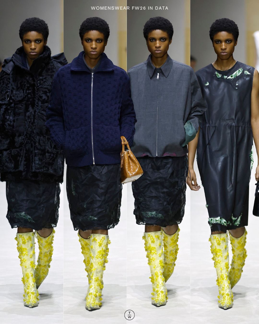 Hinh anh 15 người mẫu, mỗi người xuất hiện bốn lần, tổng cộng 60 bộ đồ. Qua mỗi lần, các lớp quần áo được thêm vào hoặc gỡ bỏ, khiến người xem dần nhận ra rằng một món đồ không chỉ có một cách mặc. 3