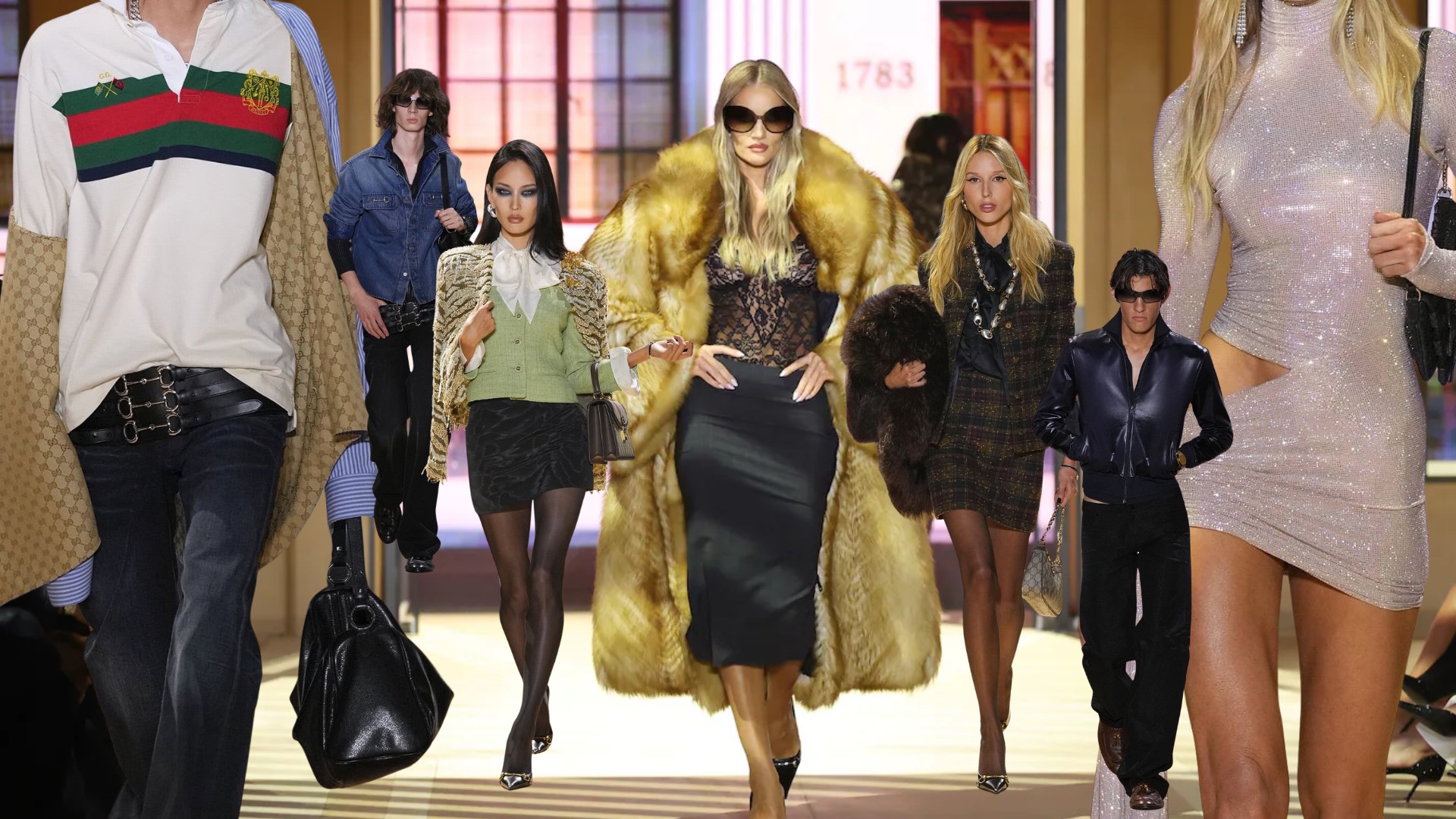 Bên trong cửa hiệu giả lập Gucci trên sàn diễn Xuân Hè 2027
