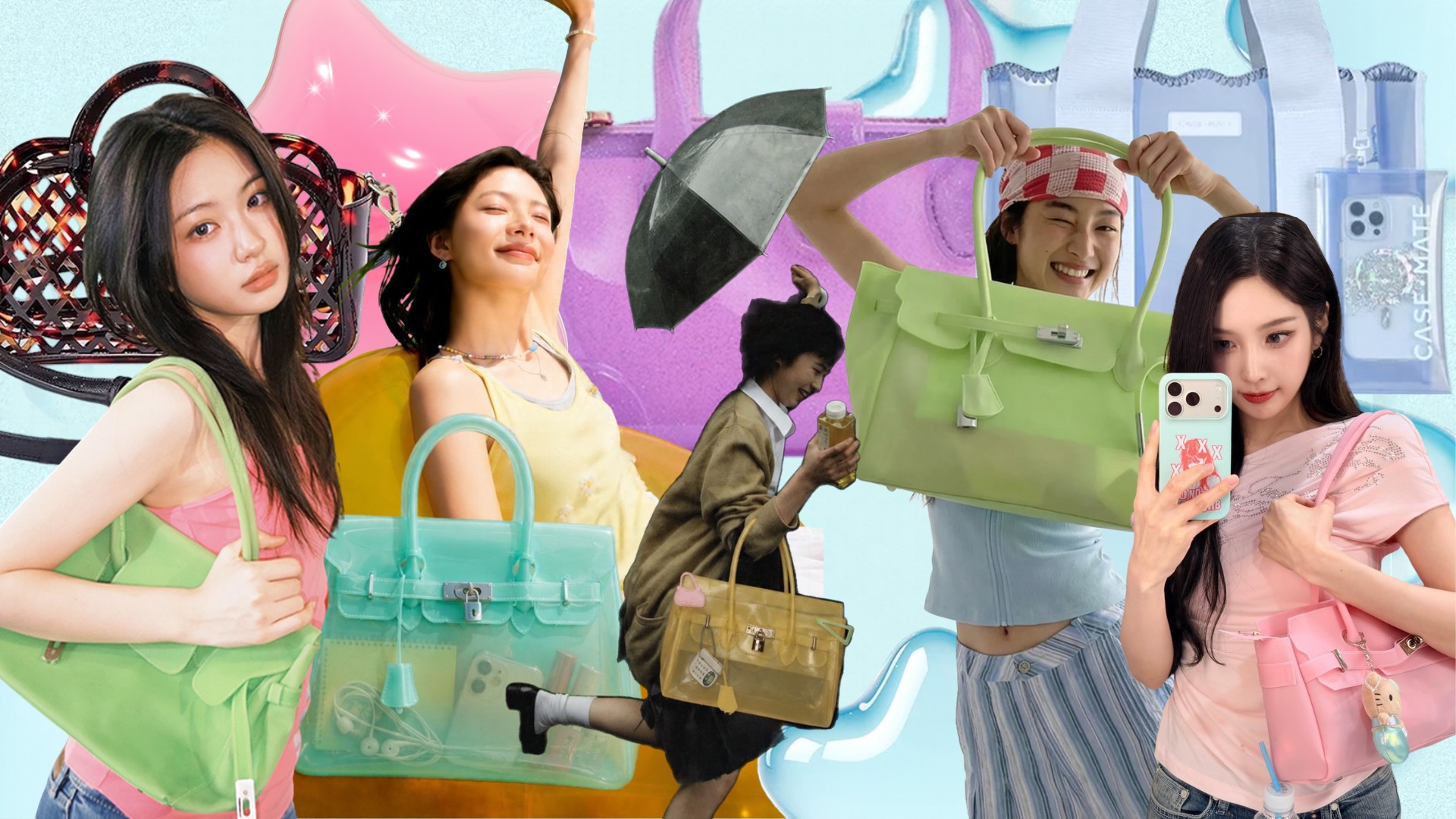 Bất chấp ngày mưa, xuống phố cùng jelly bag