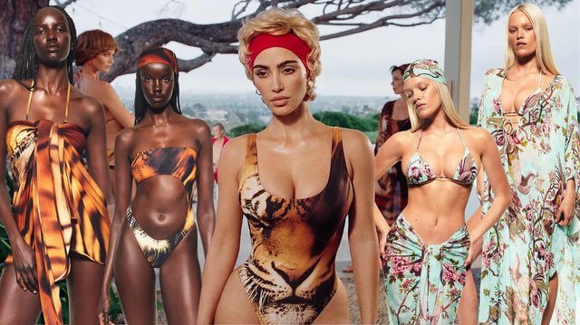 SKIMS bắt tay Roberto Cavalli tung BST đồ bơi mang hơi thở Địa Trung Hải