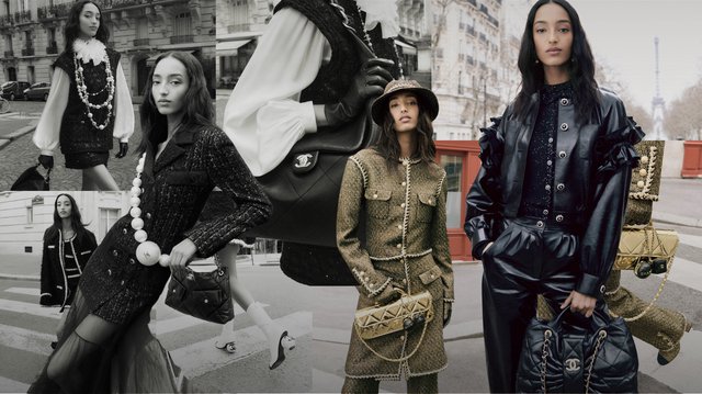 CHANEL Thu/Đông 2025/26: Mona Tougaard trong giấc mơ đen trắng của Coco