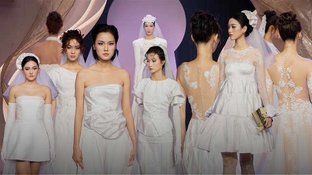 “Mono Echo” – tiếng vọng baroque nơi tà váy cưới của Trương Thanh Hải