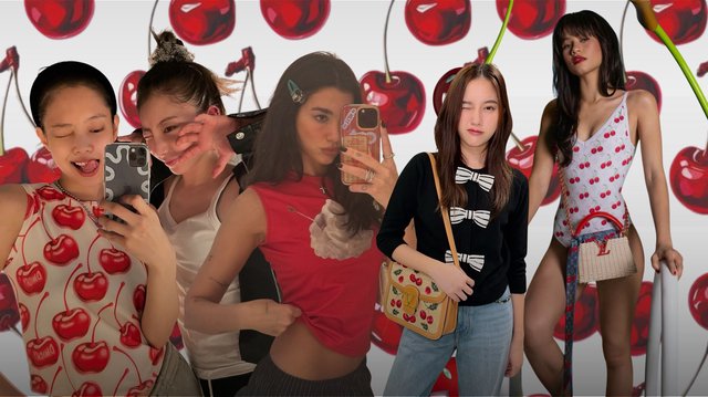 Họa tiết cherry - dư vị ngọt ngào cho bản phối mùa Thu