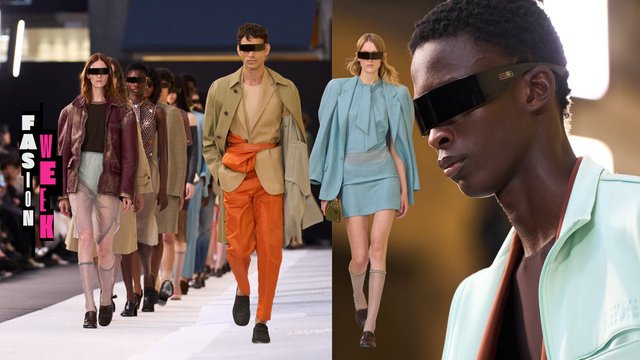 MM6 Maison Margiela SS26: Những người mẫu nặc danh trên phố Via della Spiga