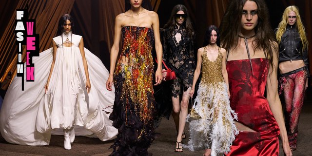 Alexander McQueen SS26: Những cơ thể mặc lấy thiên nhiên và bốc cháy
