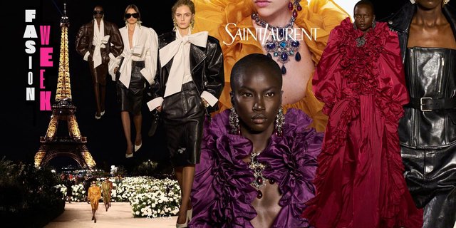 Tháp Eiffel, cẩm tú cầu và một đêm Saint Laurent SS26