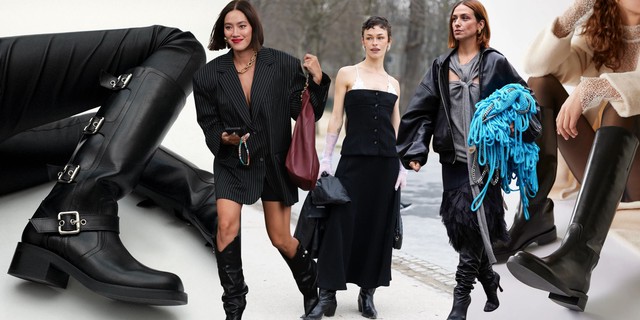 6 kiểu boots đen định hình phong cách Thu Đông 2025/26