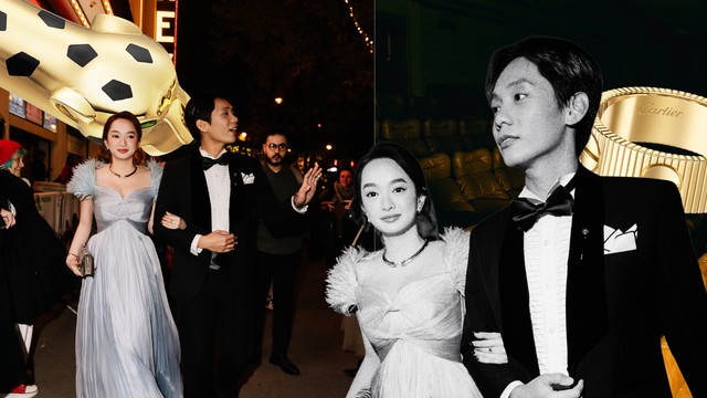 Kaity Nguyễn và Bảo Định mang tinh thần Panthère de Cartier đến Itinéraire de Lumière