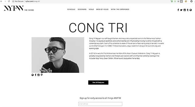 PHUONG MY, Công Trí: Thương hiệu Việt được chờ mong xuất hiện tại New York Fashion Week