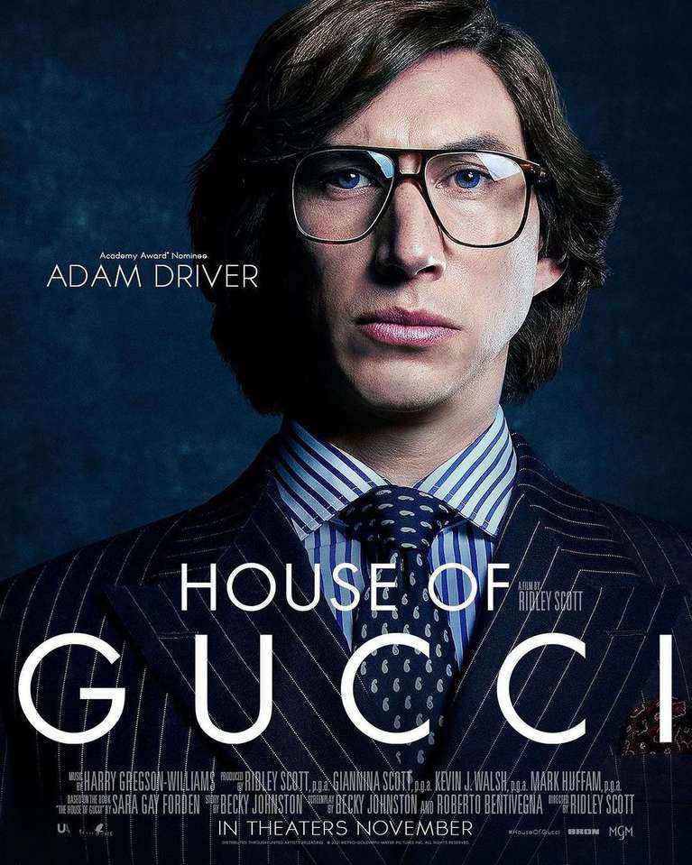 Poster chính thức của House of Gucci dành cho nam diễn viên Adam Driver