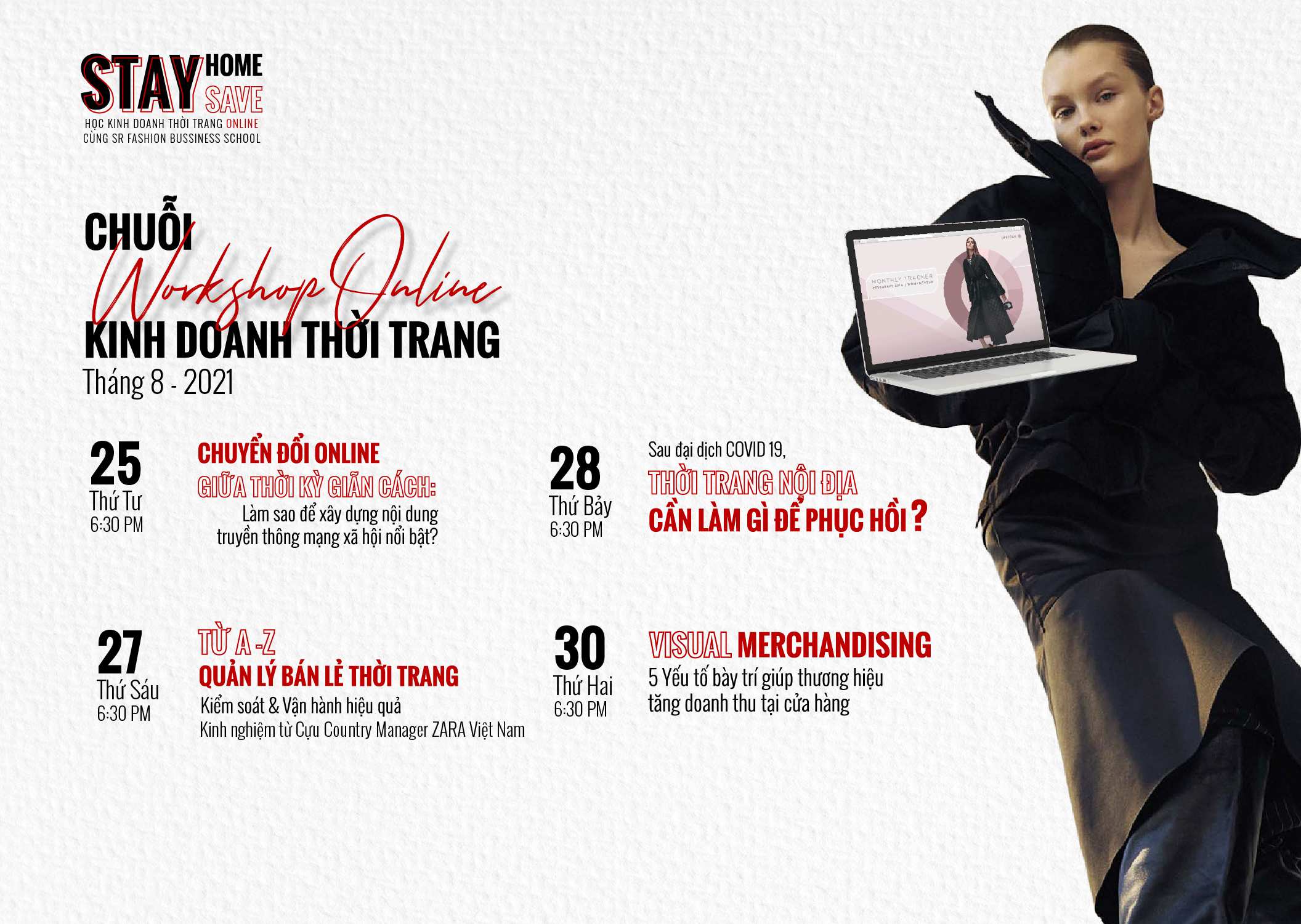 Chuỗi Workshop Online Kinh doanh Thời trang trong Tháng 08/2021