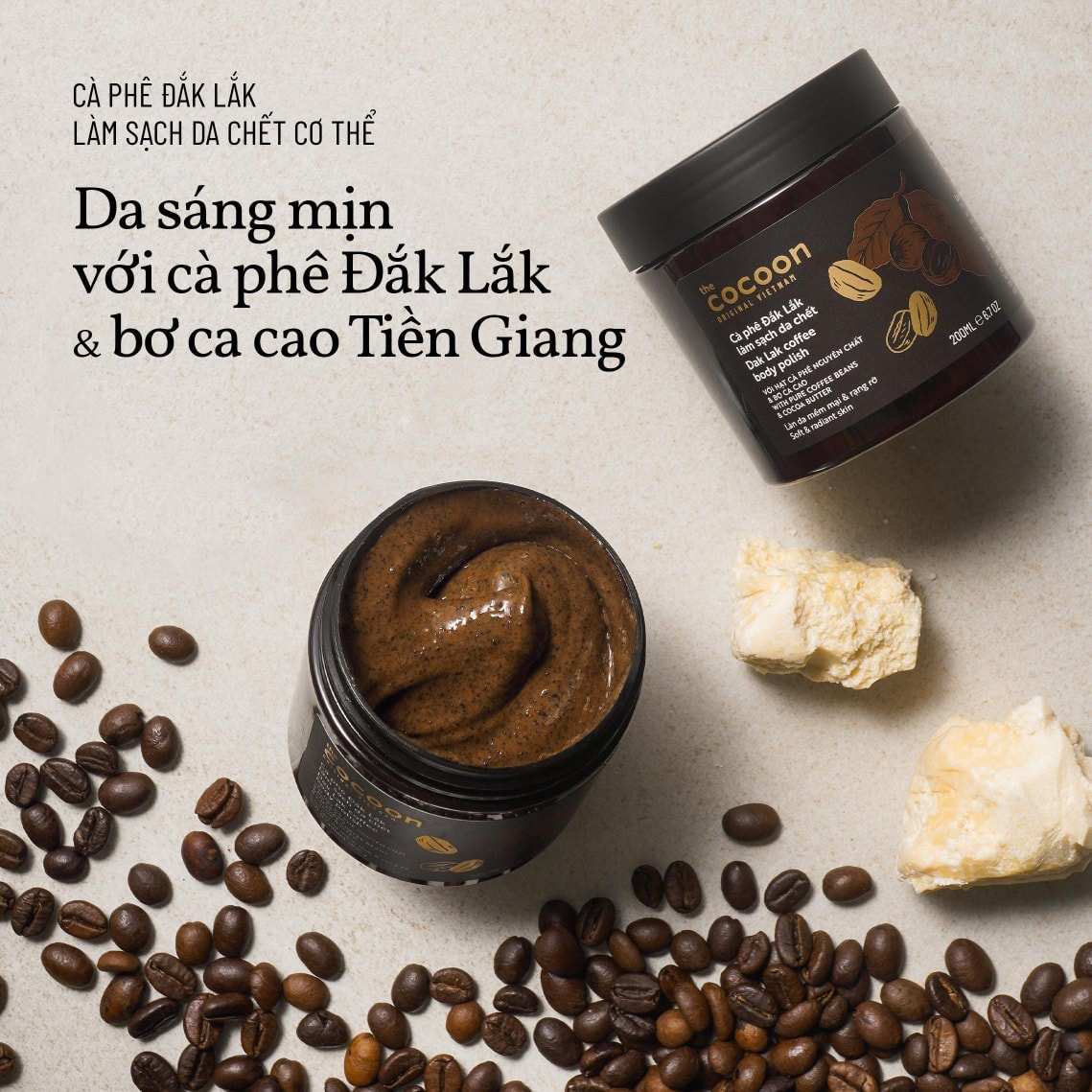Hinh anh Tẩy tế bào chết Cocoon Dak Lak Coffee Body Polish 1