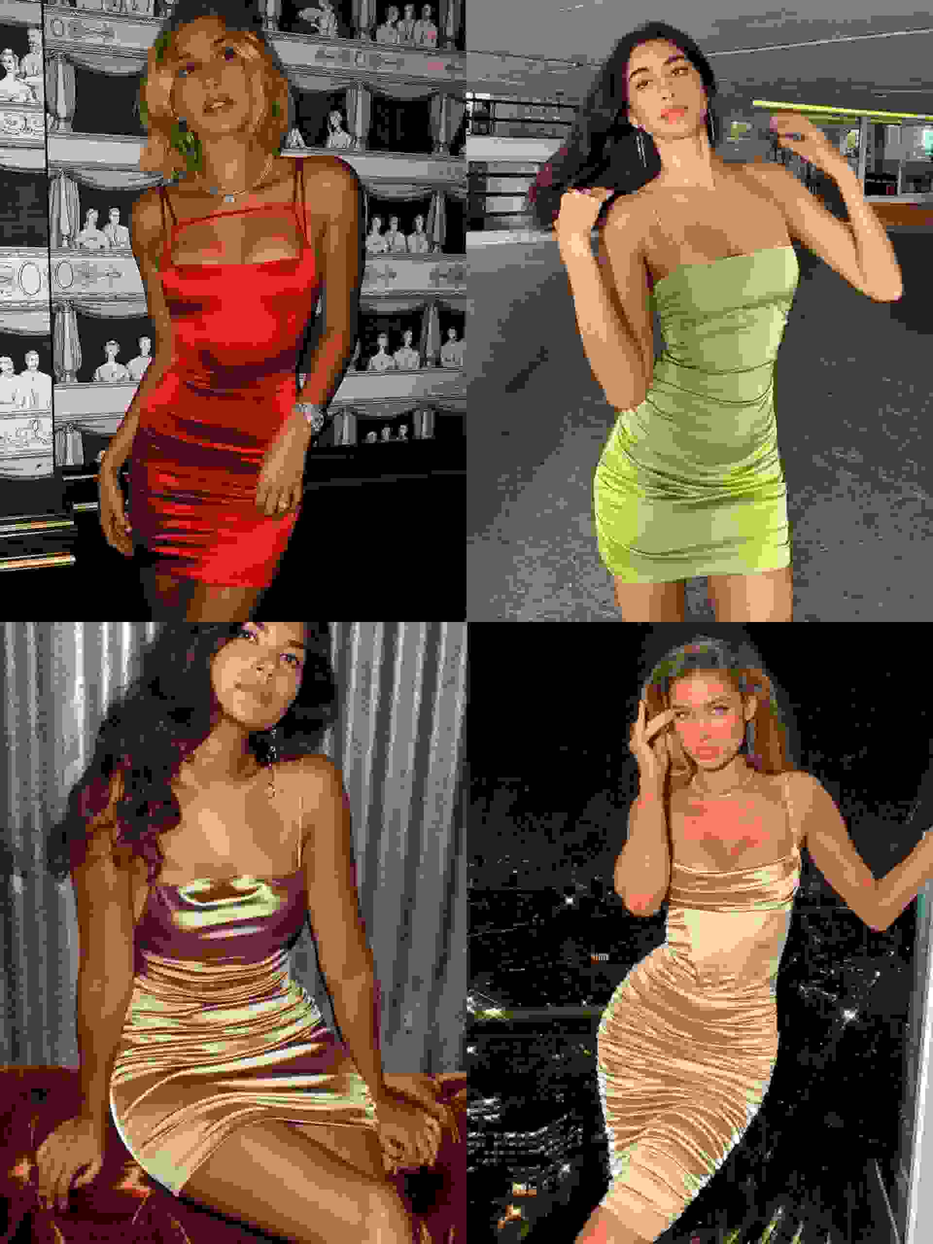 Hinh anh Đầm bodycon lụa satin “mềm mại hóa” cơ thể 1
