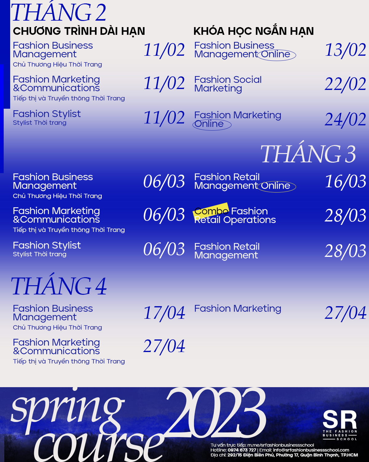 Hinh anh SPRING COURSE – KHAI GIẢNG CÁC KHÓA HỌC KINH DOANH THỜI TRANG THÁNG 2, 3, 4 1