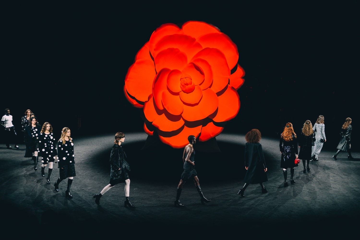 CHANEL Fall 2023 - Bài thơ ca ngợi vẻ đẹp bất hữu từ loài hoa trà của Virginie Viard