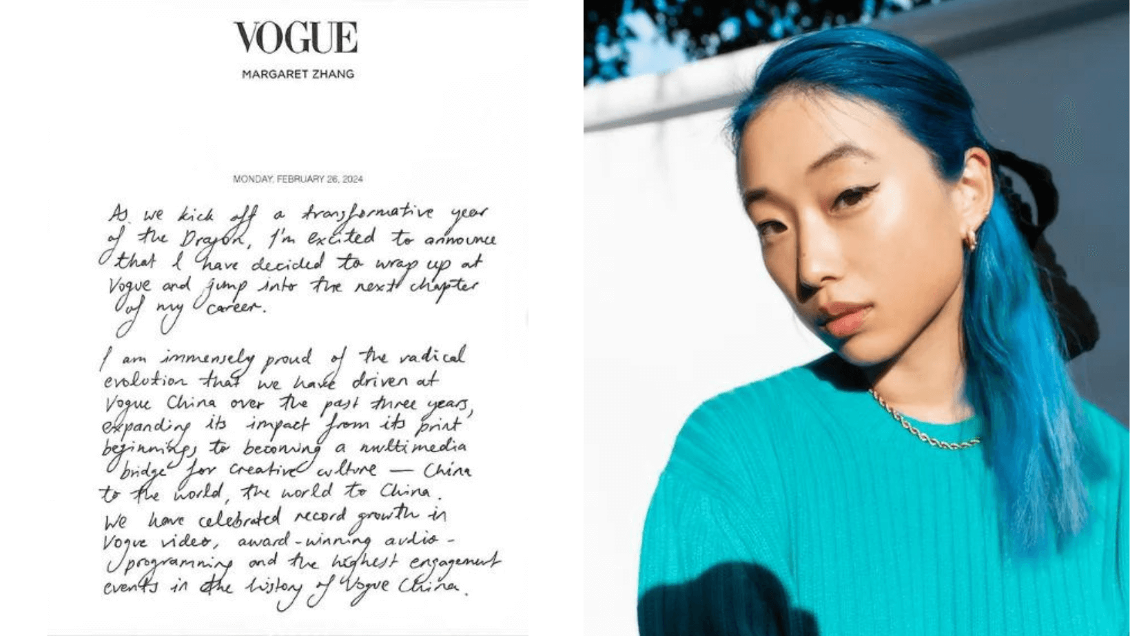 Tổng biên tập trẻ nhất của Vogue China - Margaret Zhang (Chương Ngưng) từ chức sau nhiều tranh cãi