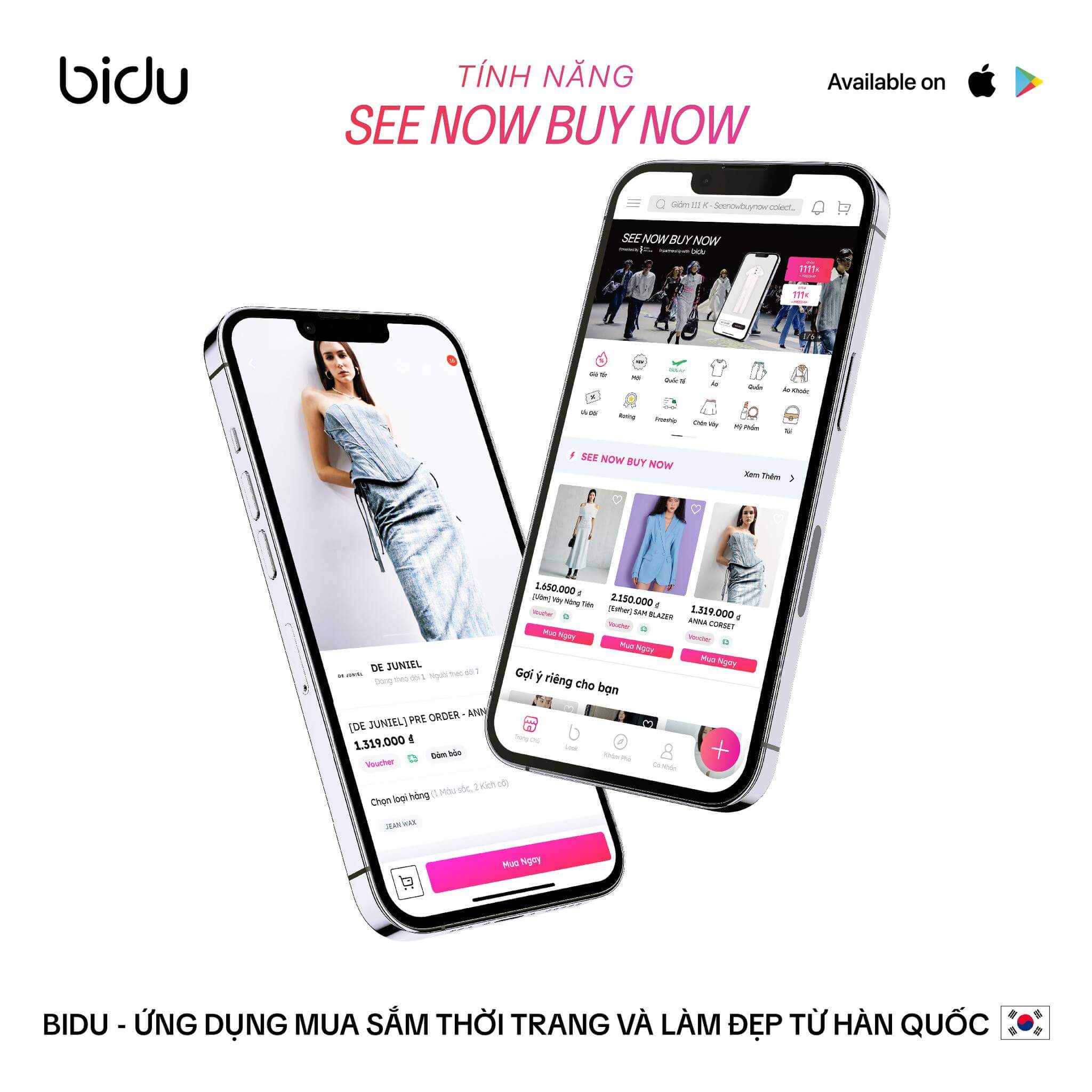 Hinh anh BIDU - Ứng dụng thương mại điện tử thời trang và làm đẹp đến từ Hàn Quốc 1