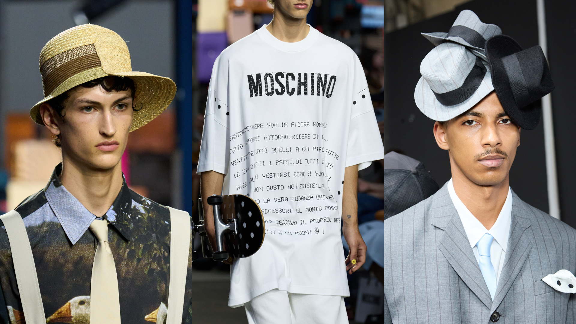 Hinh anh Moschino Spring 2025 Menswear - Lăng kính đậm chất sân khấu của Adrian Appiolaza về phong cách sống ở Ý 12