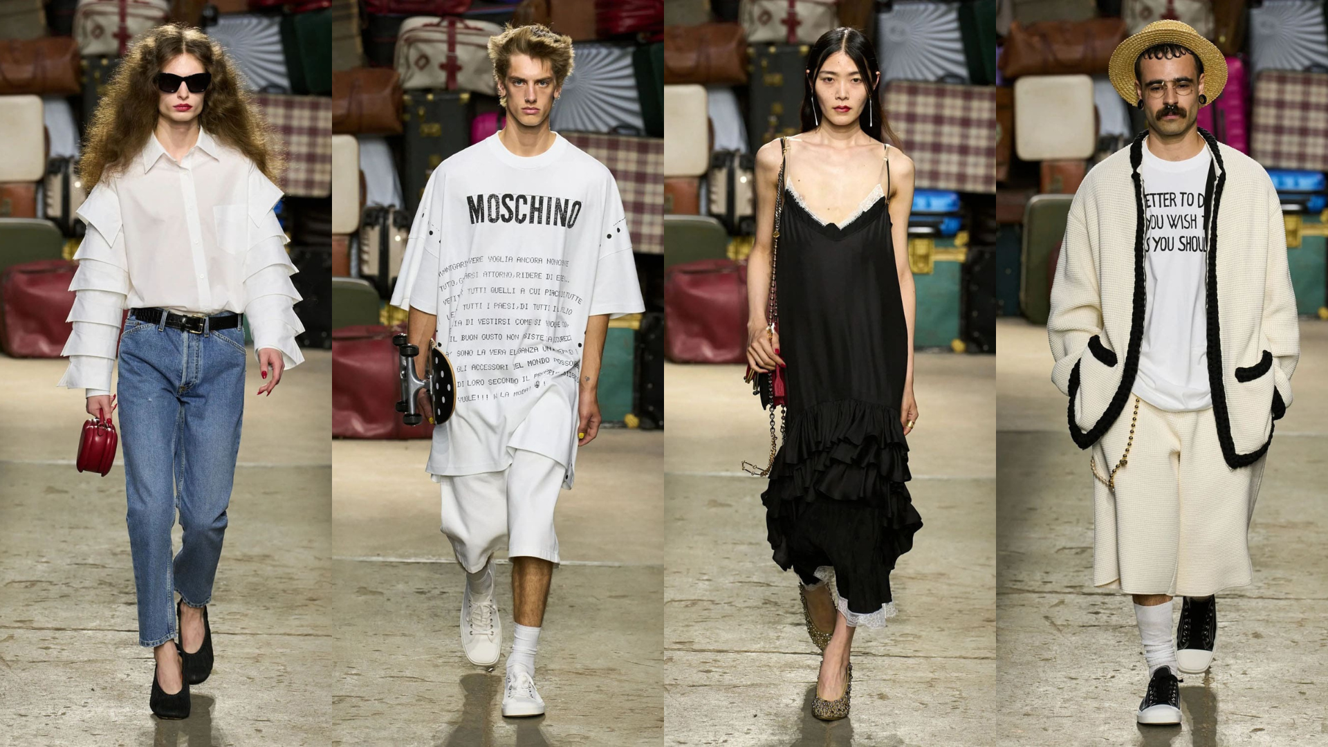 Hinh anh Moschino Spring 2025 Menswear - Lăng kính đậm chất sân khấu của Adrian Appiolaza về phong cách sống ở Ý 17