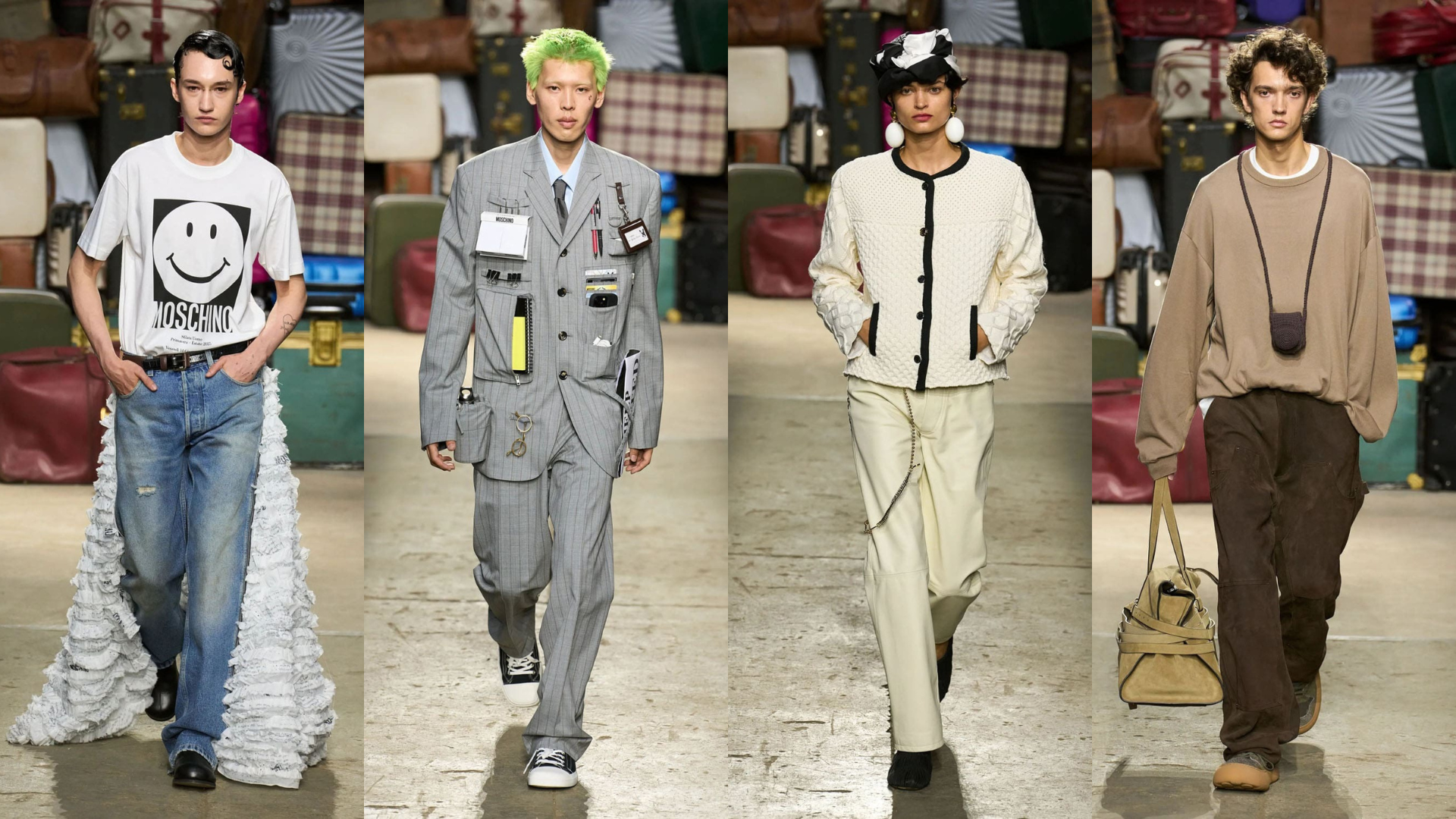 Hinh anh Moschino Spring 2025 Menswear - Lăng kính đậm chất sân khấu của Adrian Appiolaza về phong cách sống ở Ý 8