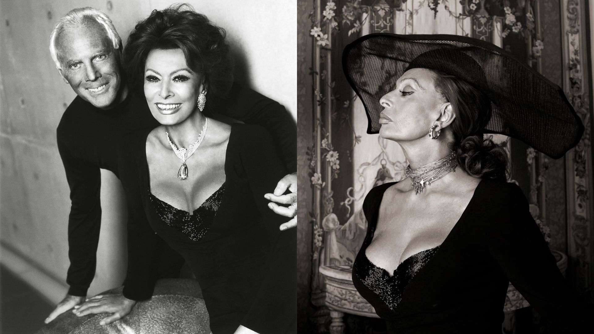 Hinh anh Giorgio Armani và Sophia Loren 1