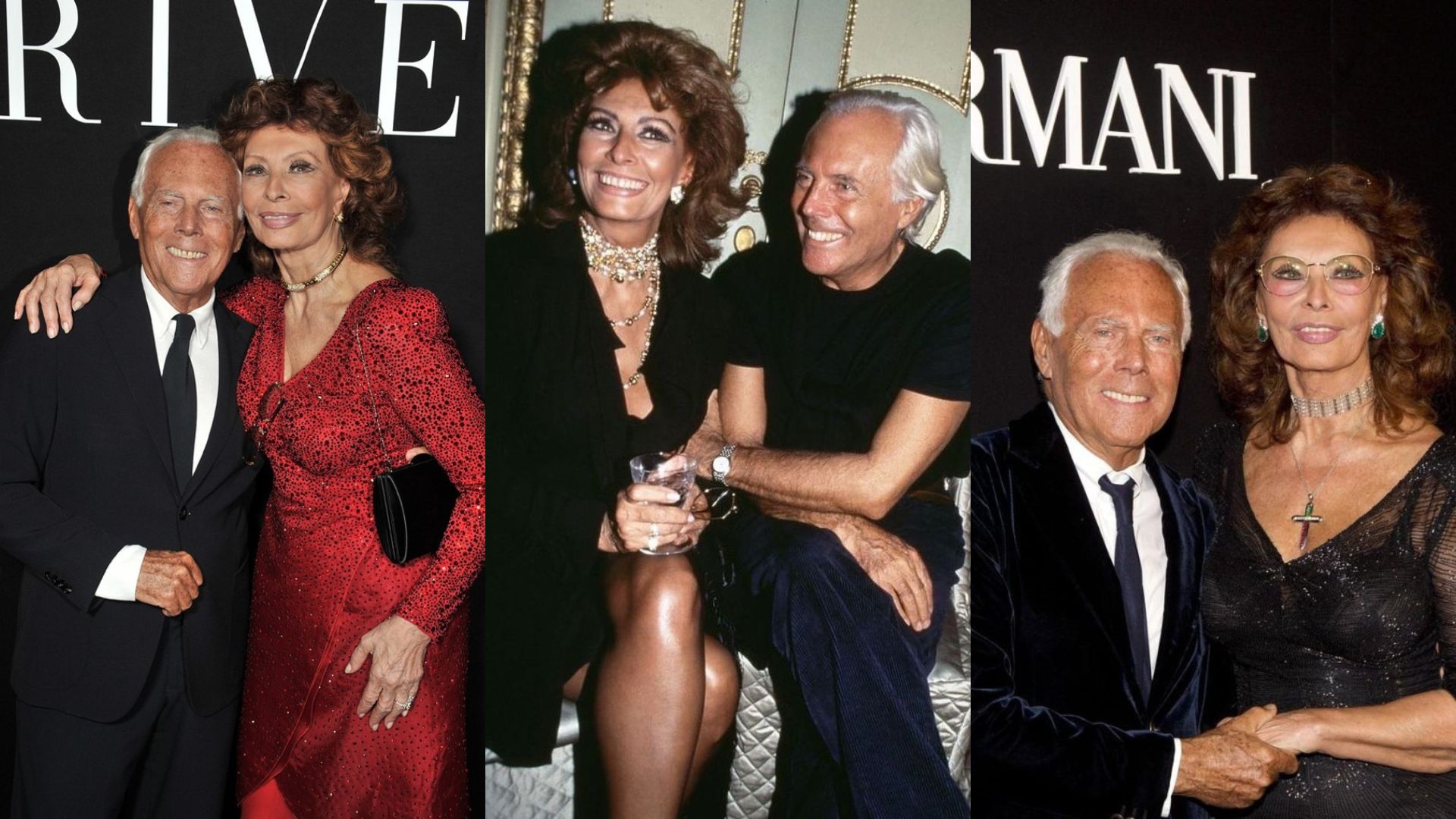 Hinh anh Giorgio Armani và Sophia Loren 2