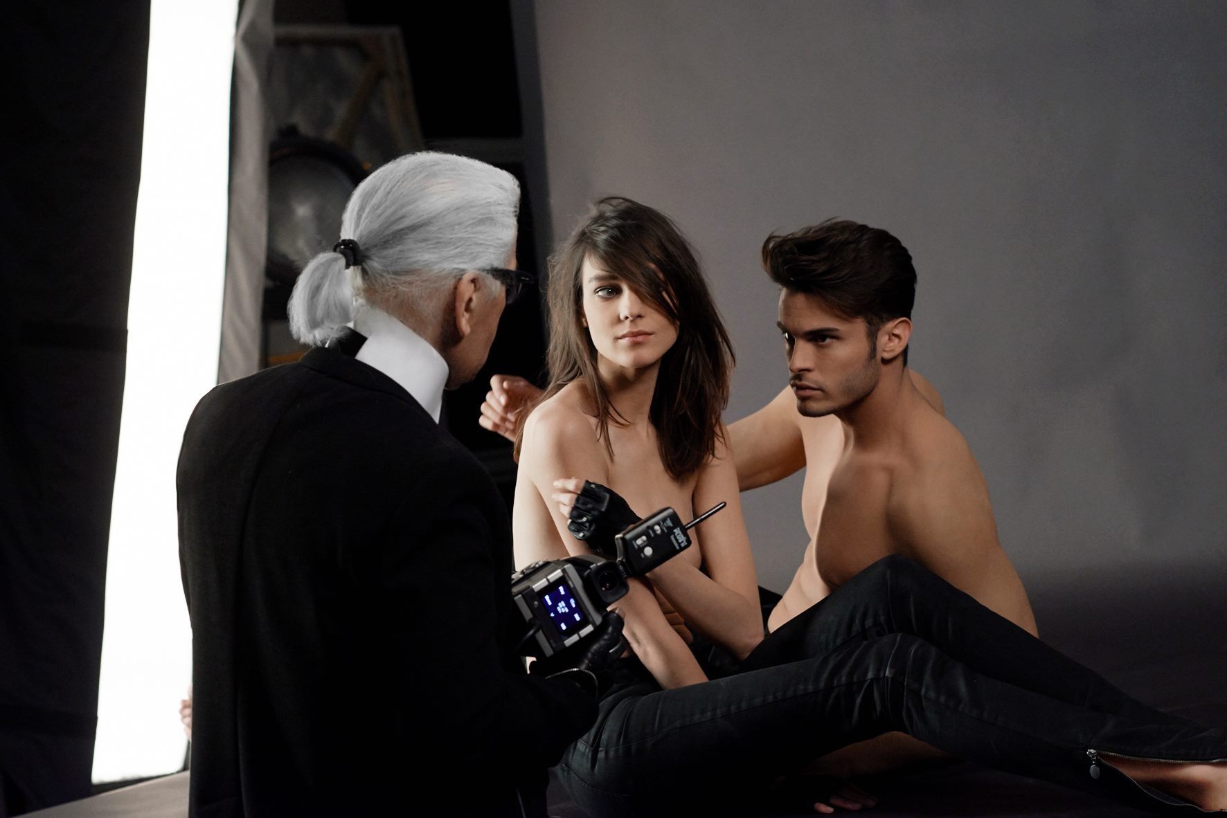 Hinh anh Karl Lagerfeld và Baptiste Giabiconi 1