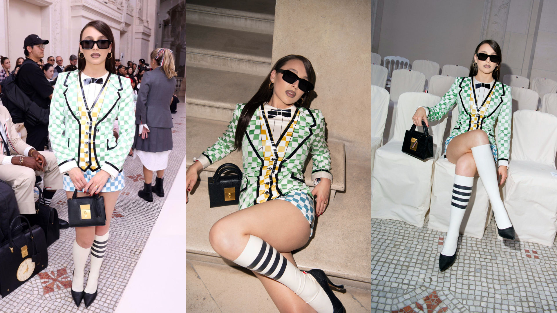 Hinh anh Emma Chamberlain tỏa sáng tại Thom Browne Couture Fall 2024 1