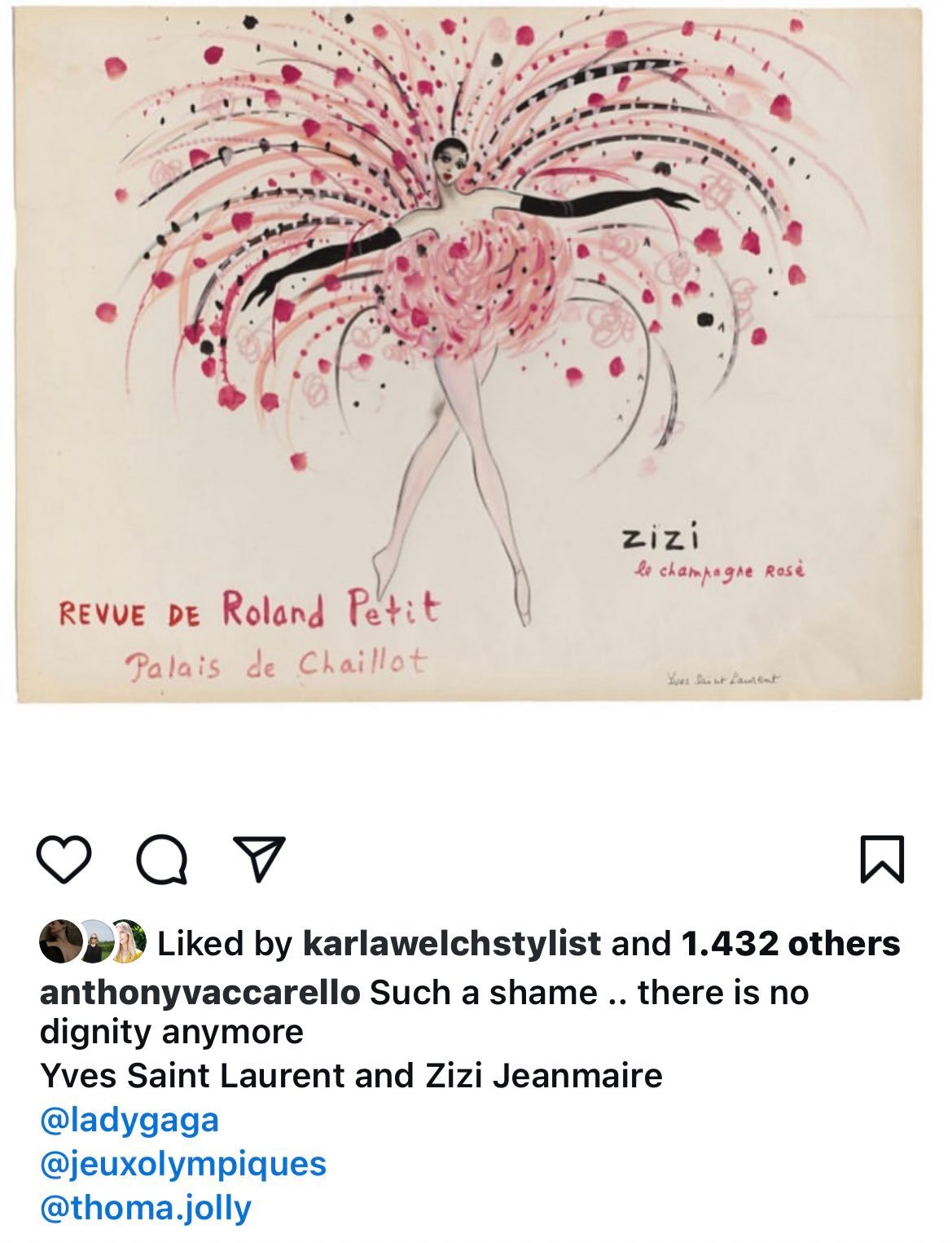 Hinh anh Lady Gaga và Dior khiến giám đốc sáng tạo Saint Laurent - Anthony Vaccarello thất vọng về màn trình diễn tại lễ khai mạc Olympic Paris 2024 1