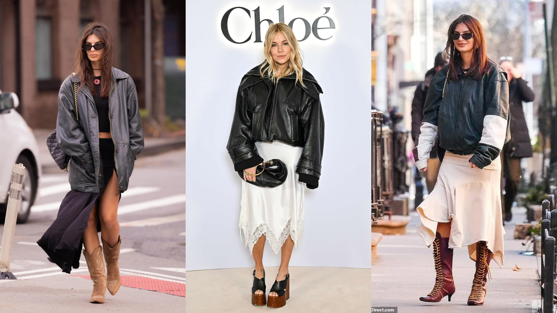 Hinh anh Leather jacket + Midi-skirt - Áo khoác da và váy midi là “đồng phục” mới của phong cách Boho 1