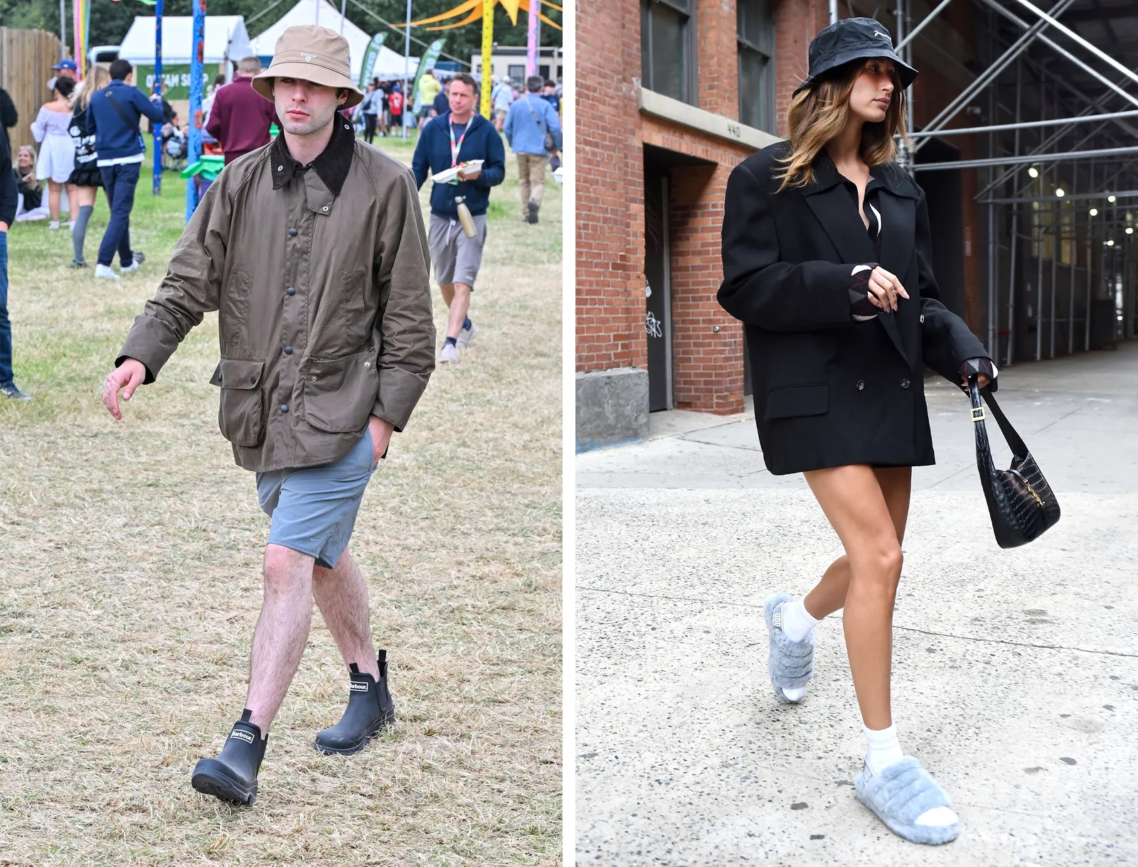 Oasis Liam Gallagher và Hailey Beiber phong cách Britpop