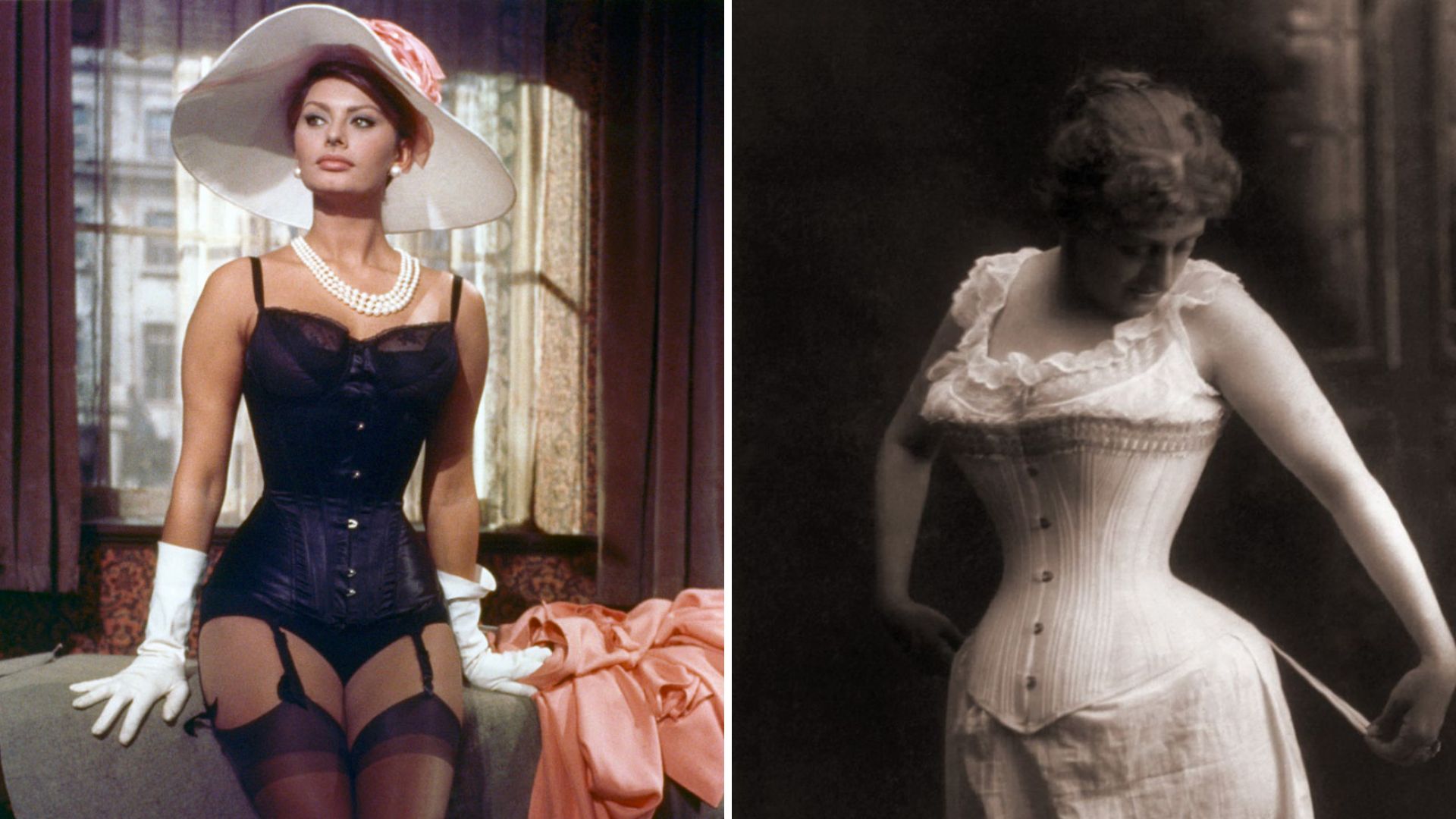 cô gái mặc corset ngày trước