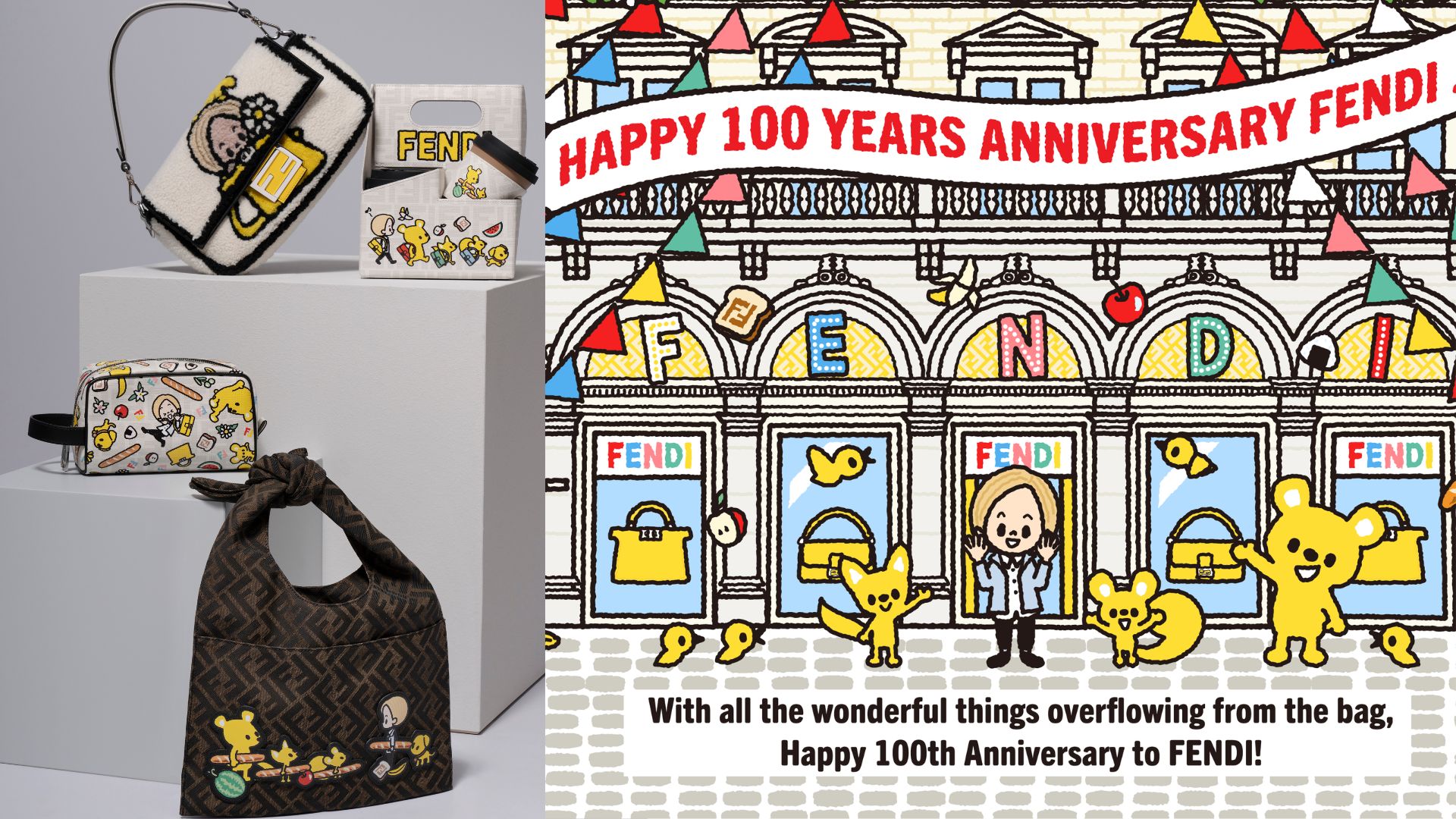 Fendi kể chuyện 100 năm qua nét vẽ hoạt hình của nghệ sỹ Tarout