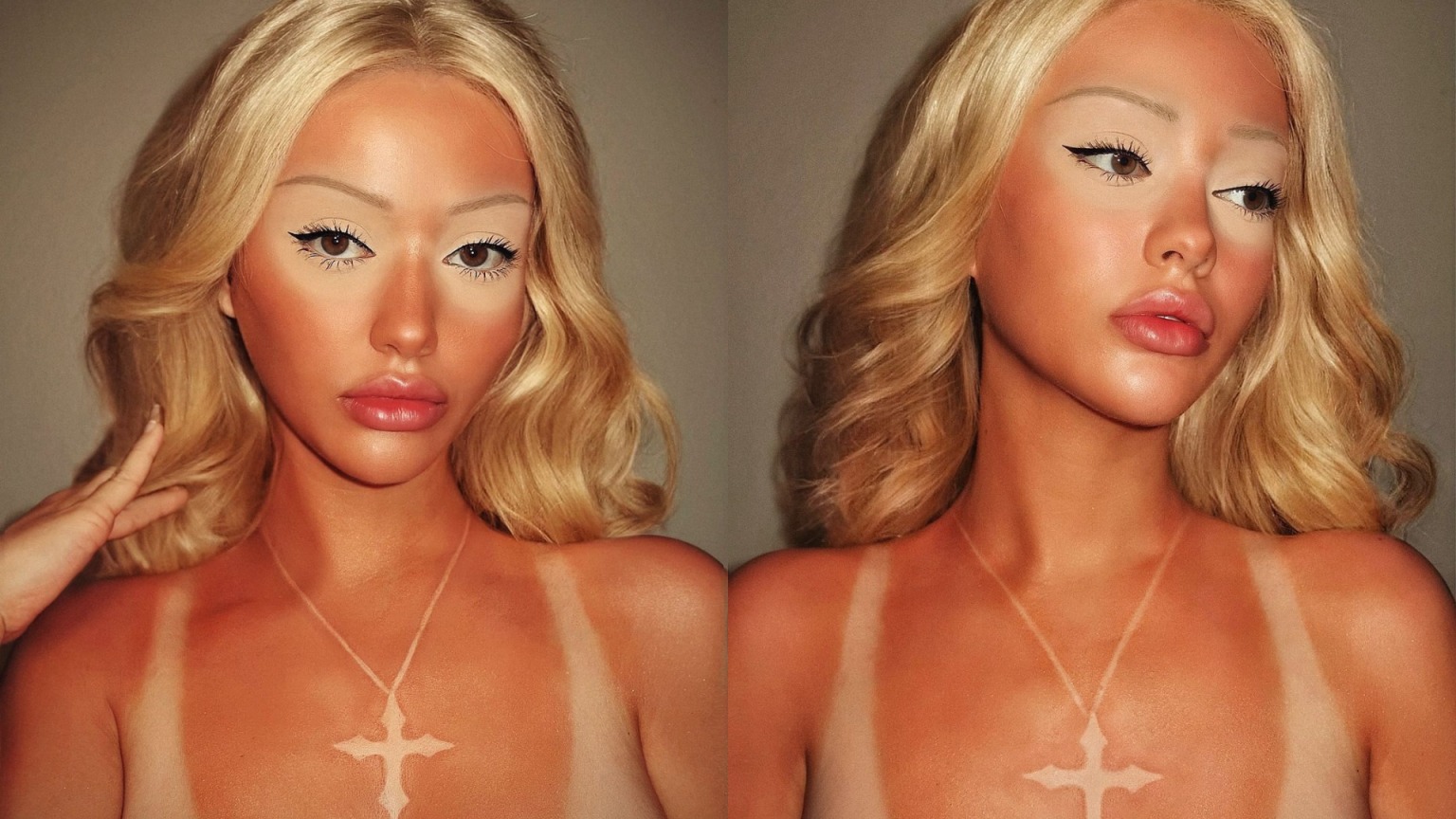 xu hướng trang điểm Sunburn Makeup làm giả làn da cháy nắng
