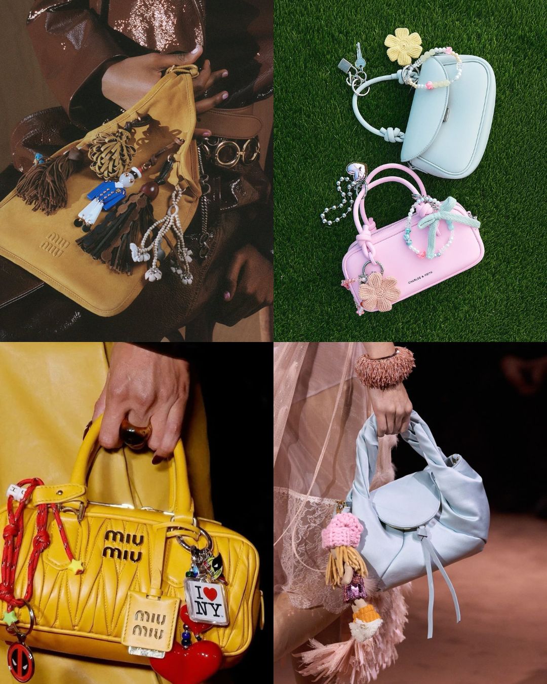 xu hướng túi xách bag charm