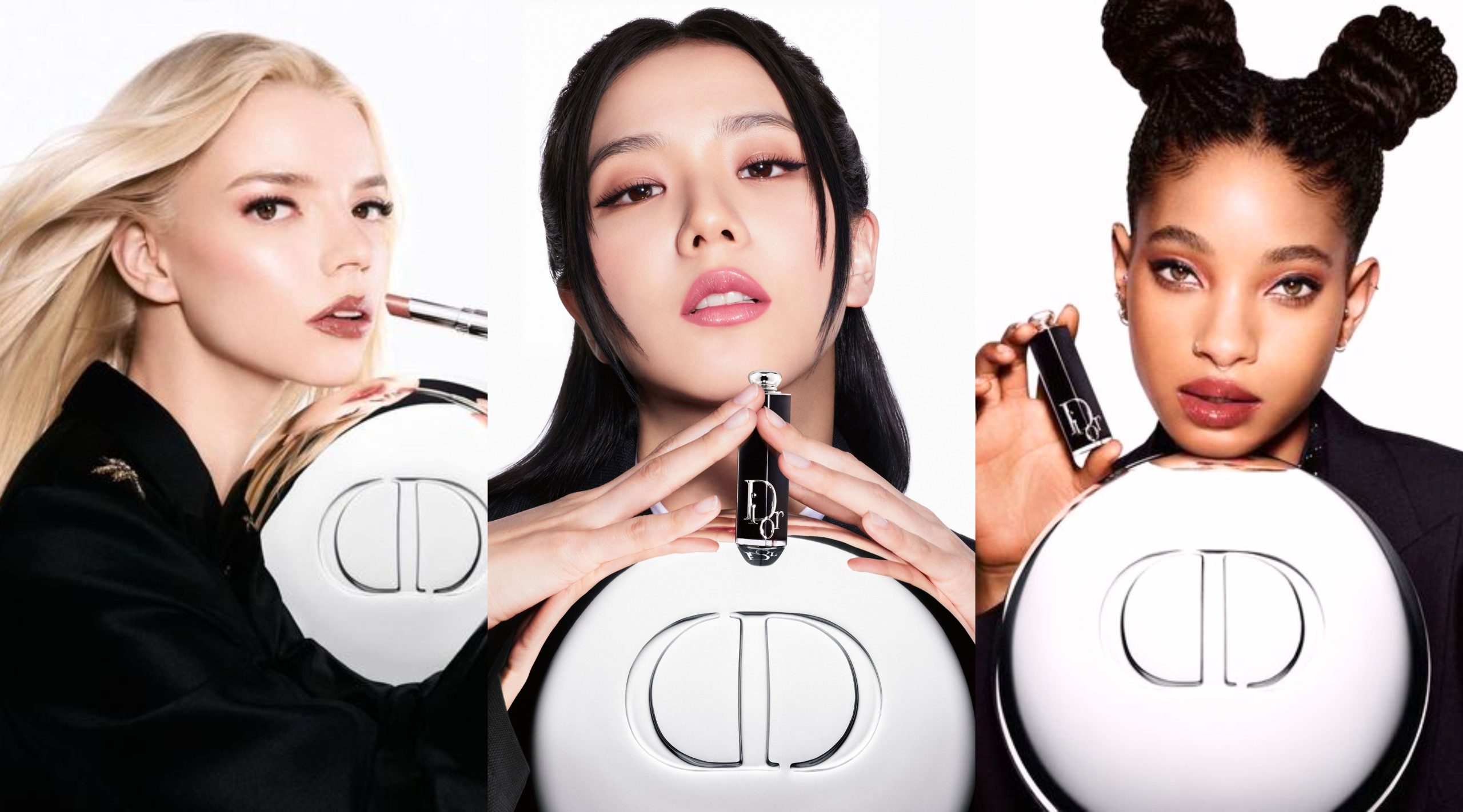 Hinh anh Dior Addict – biểu tượng của dòng son dưỡng cao cấp đã chính thức trở lại trong chiến dịch 2025 cùng ba gương mặt đại diện nổi bật: Jisoo, Anya Taylor-Joy và Willow Smith. 2